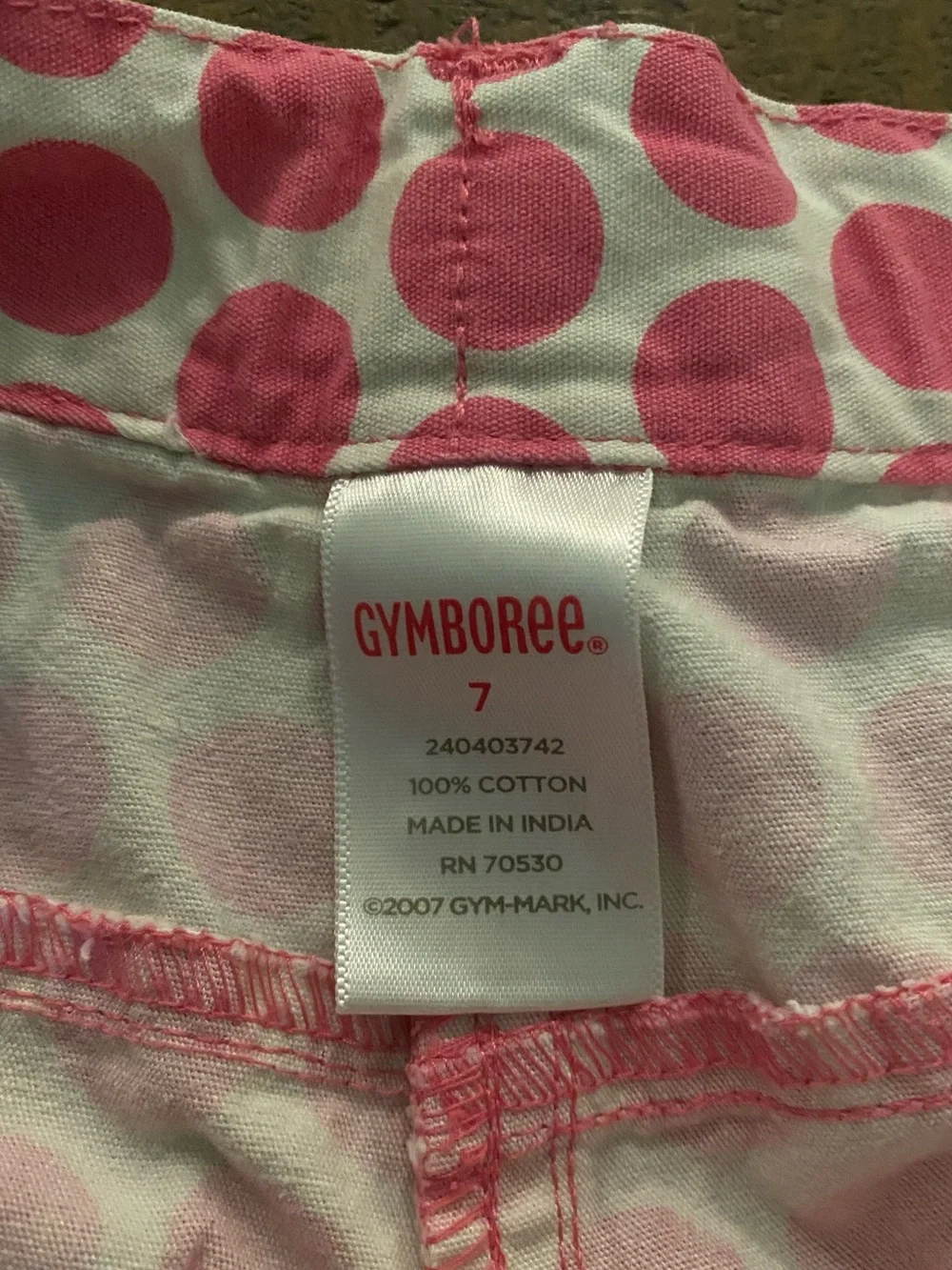 Gymboree Pink Polka Dot Girls Shorts